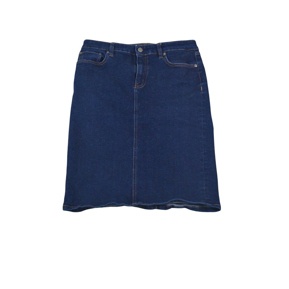 Lauren Ralph Lauren Denim Skirt Womens 2 Blue Excellent Black Label Straight